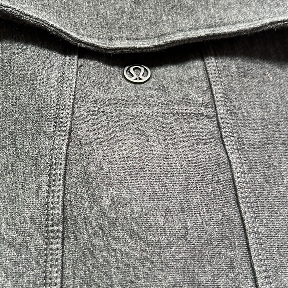 Lululemon Dark Grey Asymmetrical Zipper Coat - Picture 4 of 5